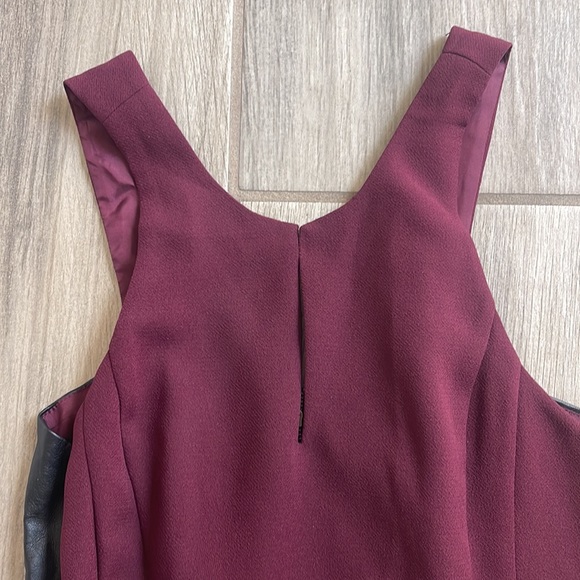 NWT BCBG Brulee Faux Leather Cutwork Dress - Picture 3 of 6